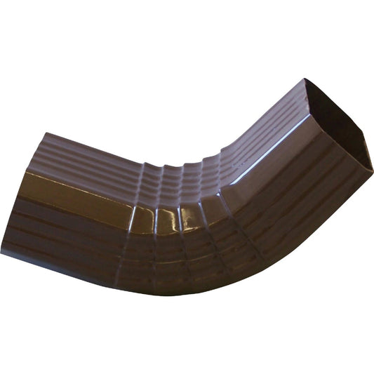 Repla K 2 x 3 In. Vinyl Brown Front Downspout Elbow