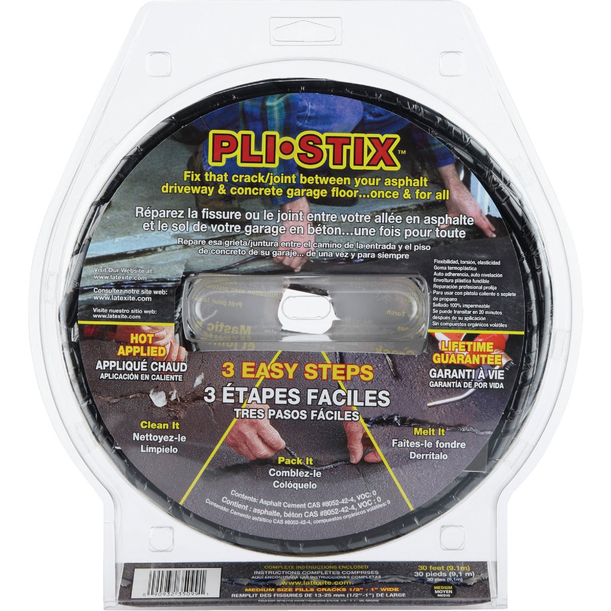 Latex-ite Pli-Stix 30 Ft. Driveway Crack and Joint Filler