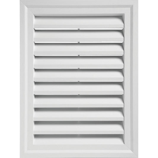 Ply Gem 24" x 30" Rectangular White Gable Attic Vent