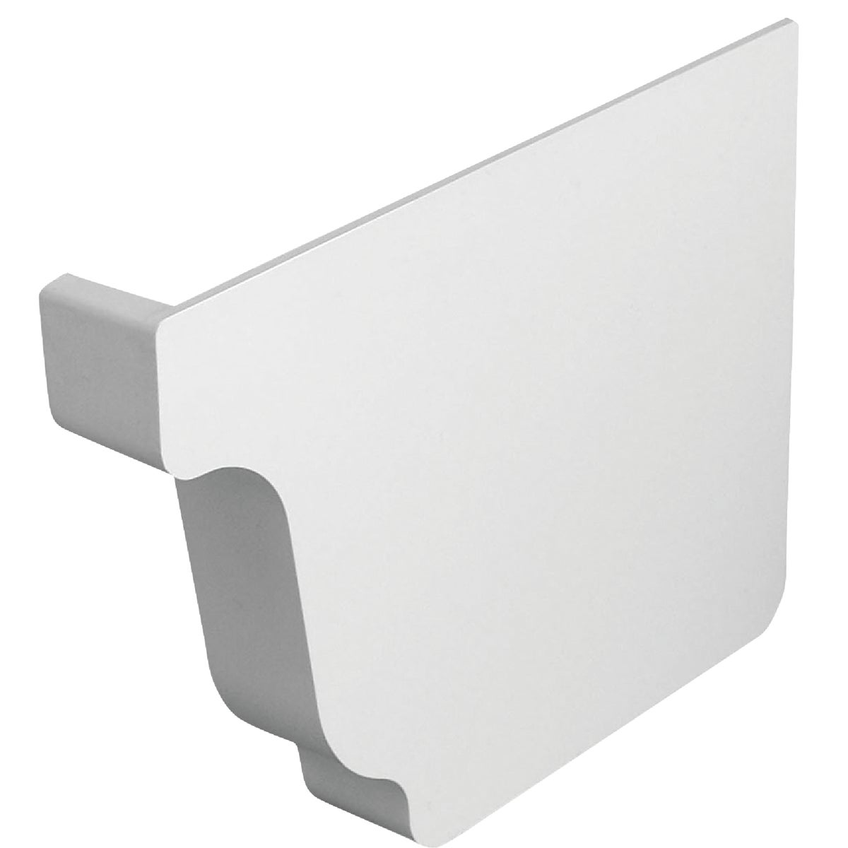 Repla K 5 In. Vinyl White Right Gutter End Cap