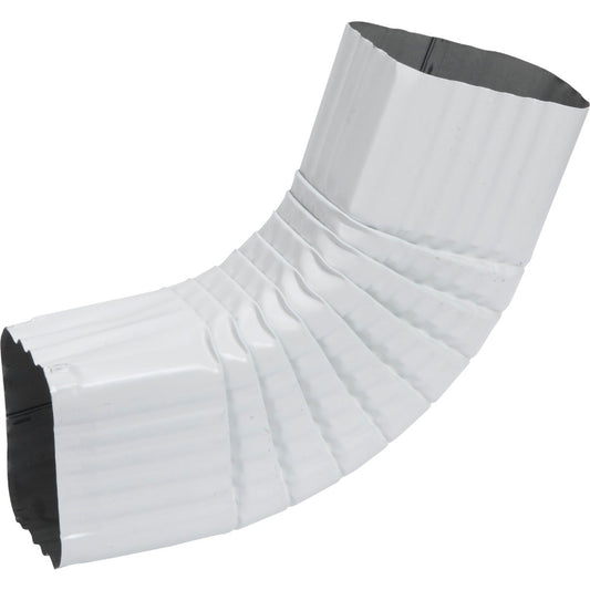 Amerimax 2 x 3 In. Galvanized White Side Downspout Elbow