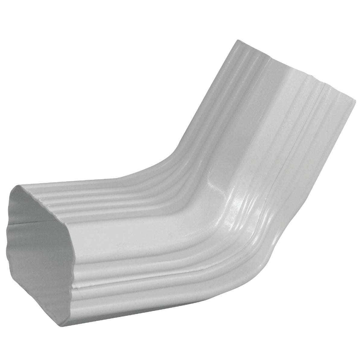 Repla K 2 x 3 In. Vinyl White Front or Side Downspout Elbow