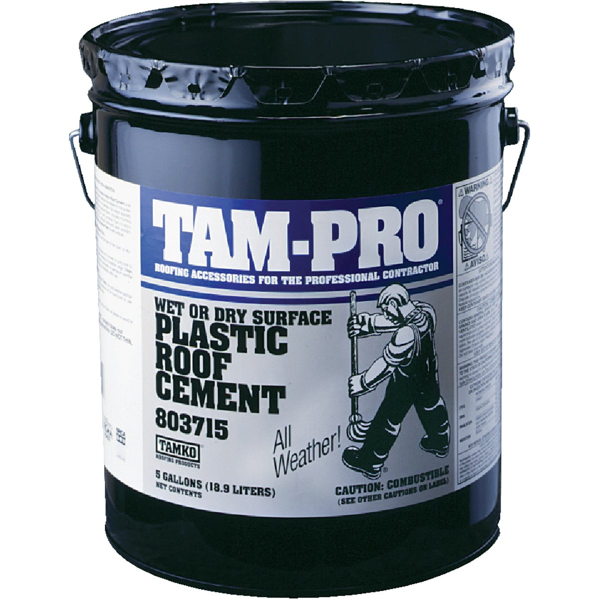 Tamko 5 Gal. Wet or Dry Surface Roof Cement