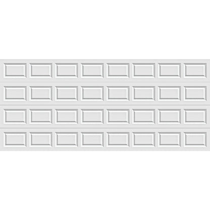 Holmes Bronze Series 16 Ft. W x 7 Ft. H White Steel Garage Door w/EZ-Set Torsion Spring