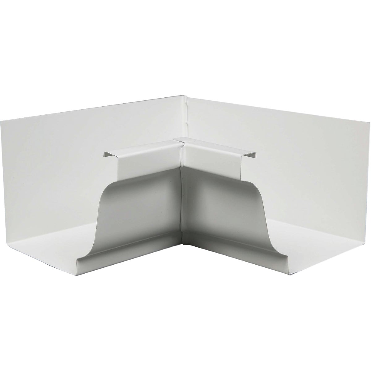 Amerimax 4 In. Galvanized White Mitre Gutter Inside Corner