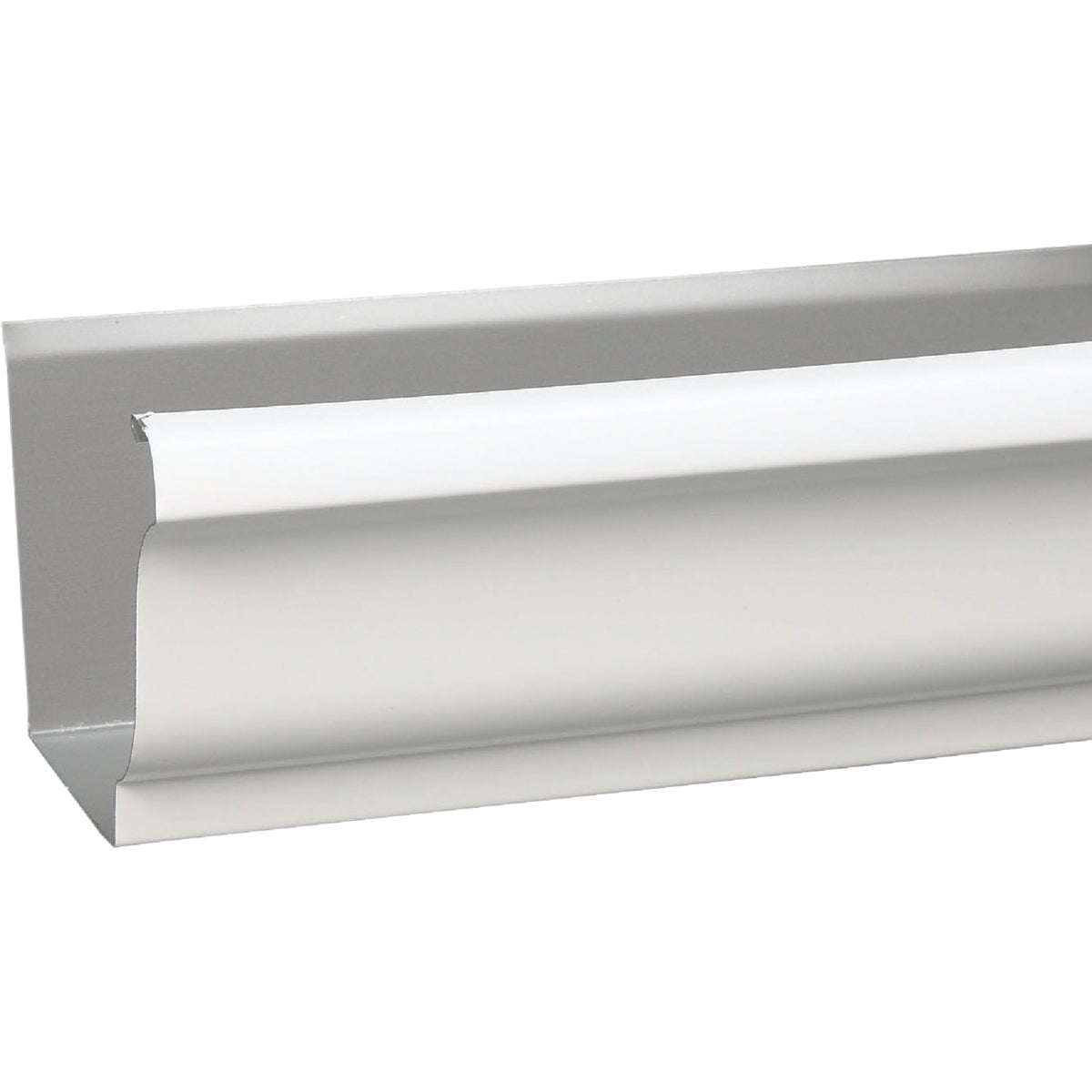 Amerimax 4 In. x 10 Ft. K-Style White Galvanized Steel Gutter