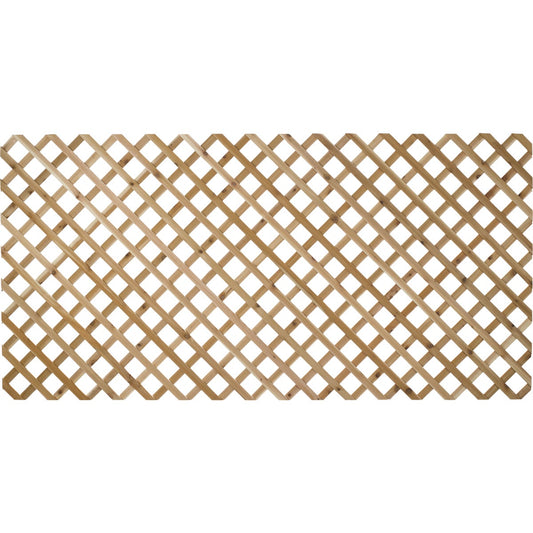 Real Wood Products 4 Ft. W. x 8 Ft. L. x 1/2 In. Thick Natural Cedar Lattice Panel