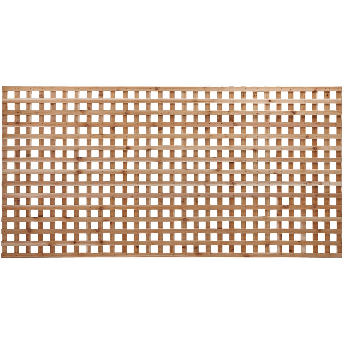 Real Wood Products 4 Ft. W. x 8 Ft. L. x 3/4 In. Thick Natural Cedar Square Lattice Panel