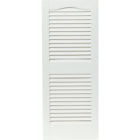 Builders Edge 15 In. x 36 In. Vinyl Louvered Shutter, (2-Pack)