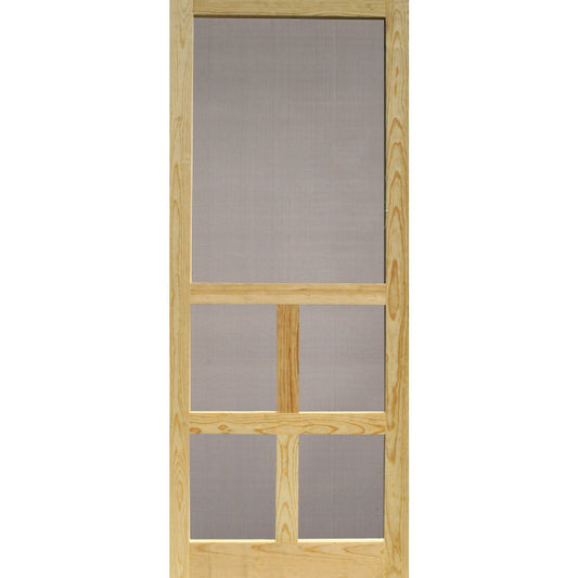 Snavely Victoria 30 In. W x 80 In. H x 1-1/8 In. Thick Natural Solid Pine Wood Screen Door