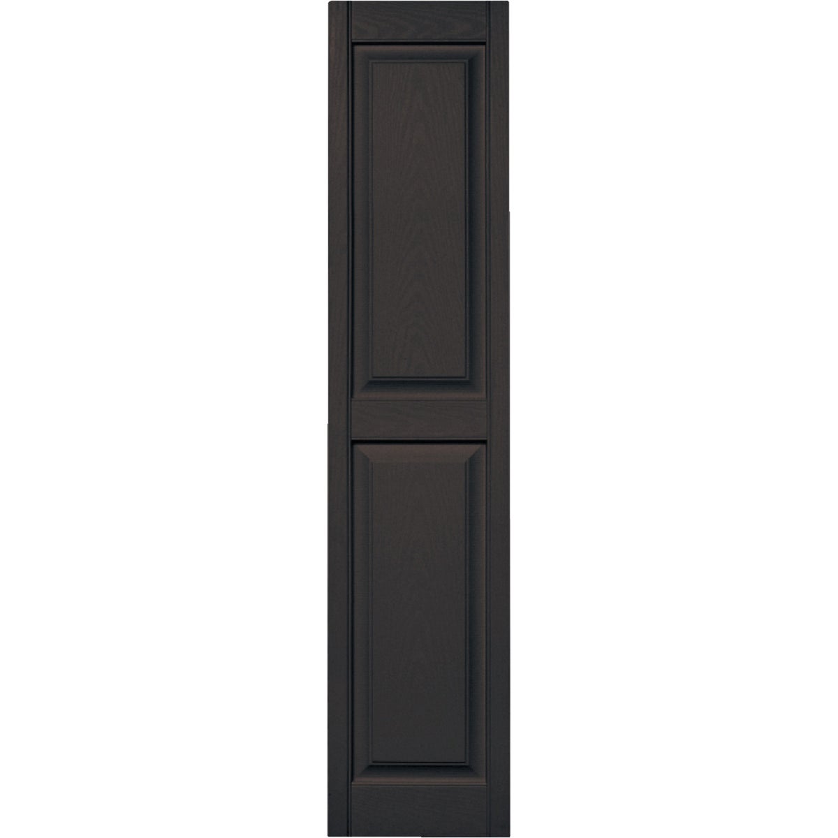 Builders Edge 15 in. x 67 in. Musket Brown Panel Shutter, (2-Pack)