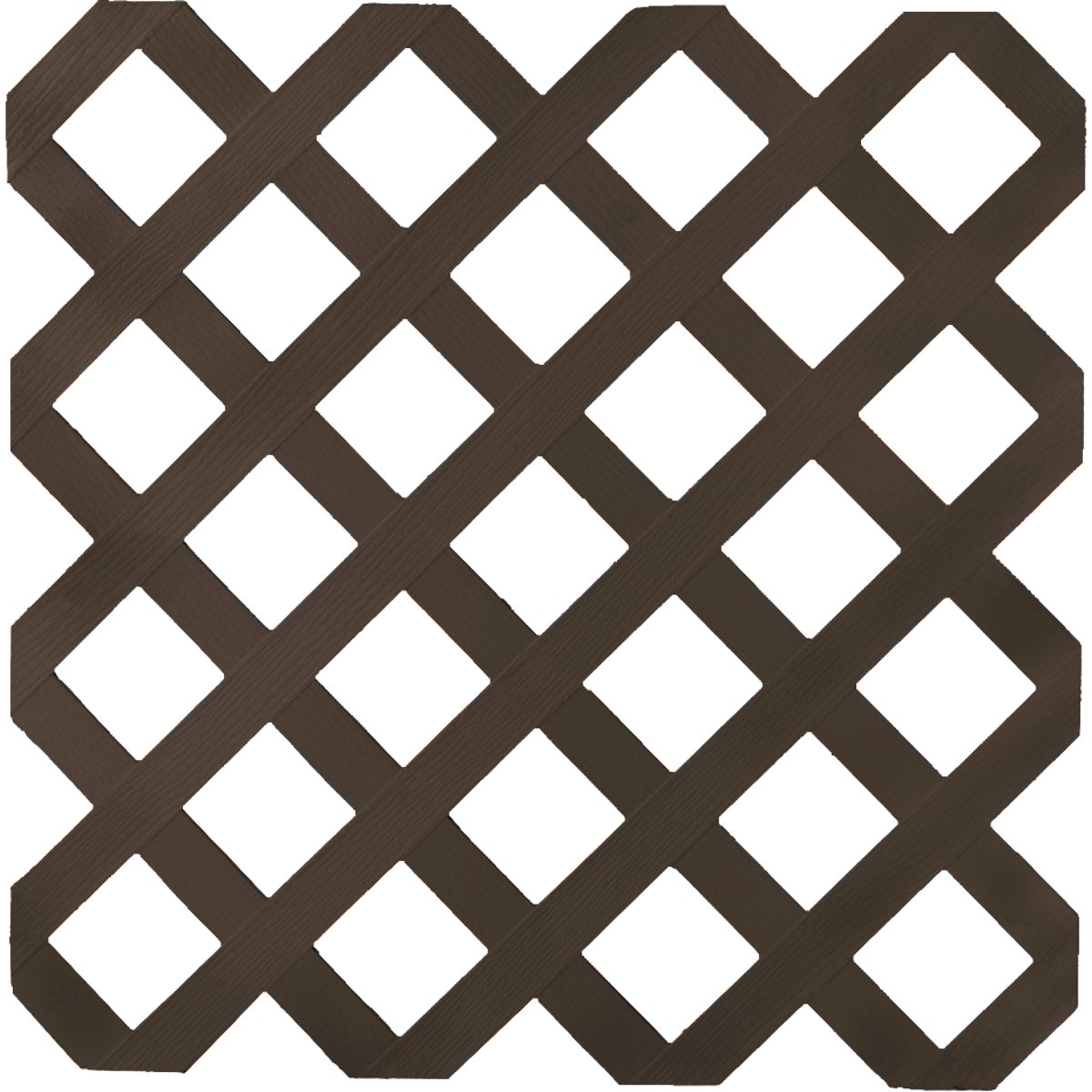 Dimensions 4 Ft. W x 8 Ft. L x 1/8 In. Thick Dark Brown Vinyl Lattice Panel