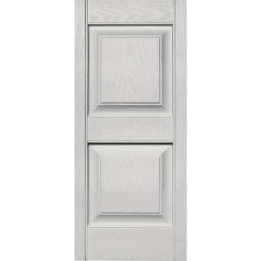 Builders Edge 15 in. x 35 in. Paintable Panel Shutter, (2-Pack)