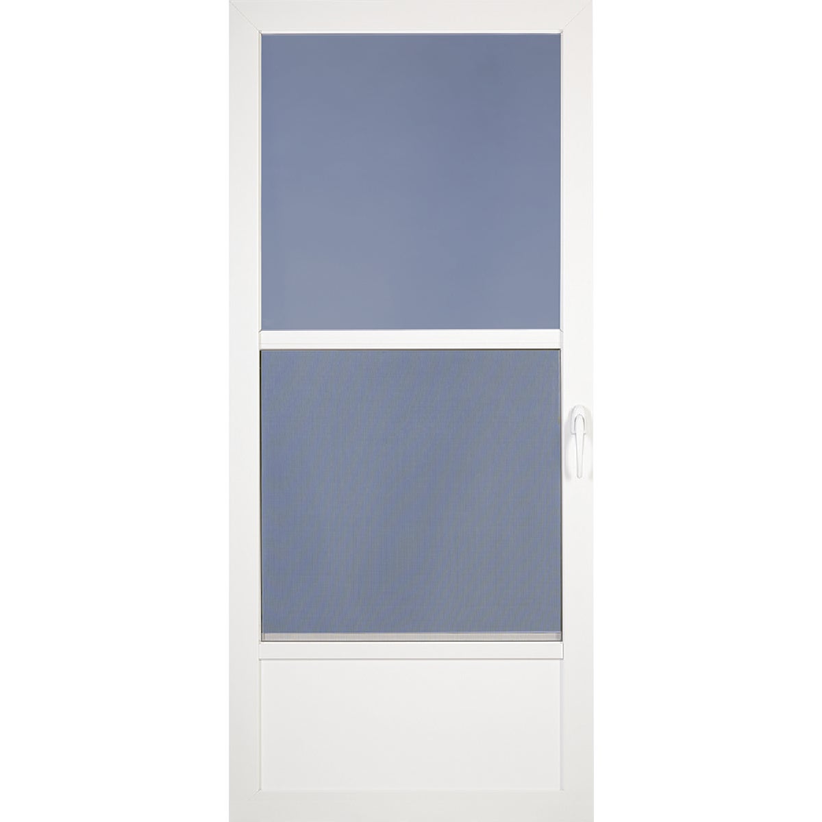 Larson Classic 36 In. W. x 81 In. H. x 1-1/4 In. Thick White Self-Storing Aluminum Storm Door