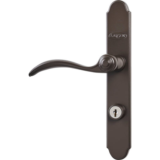 Larson QuickFit Brown Die-Cast Metal Locking Storm Door Curved Leverset