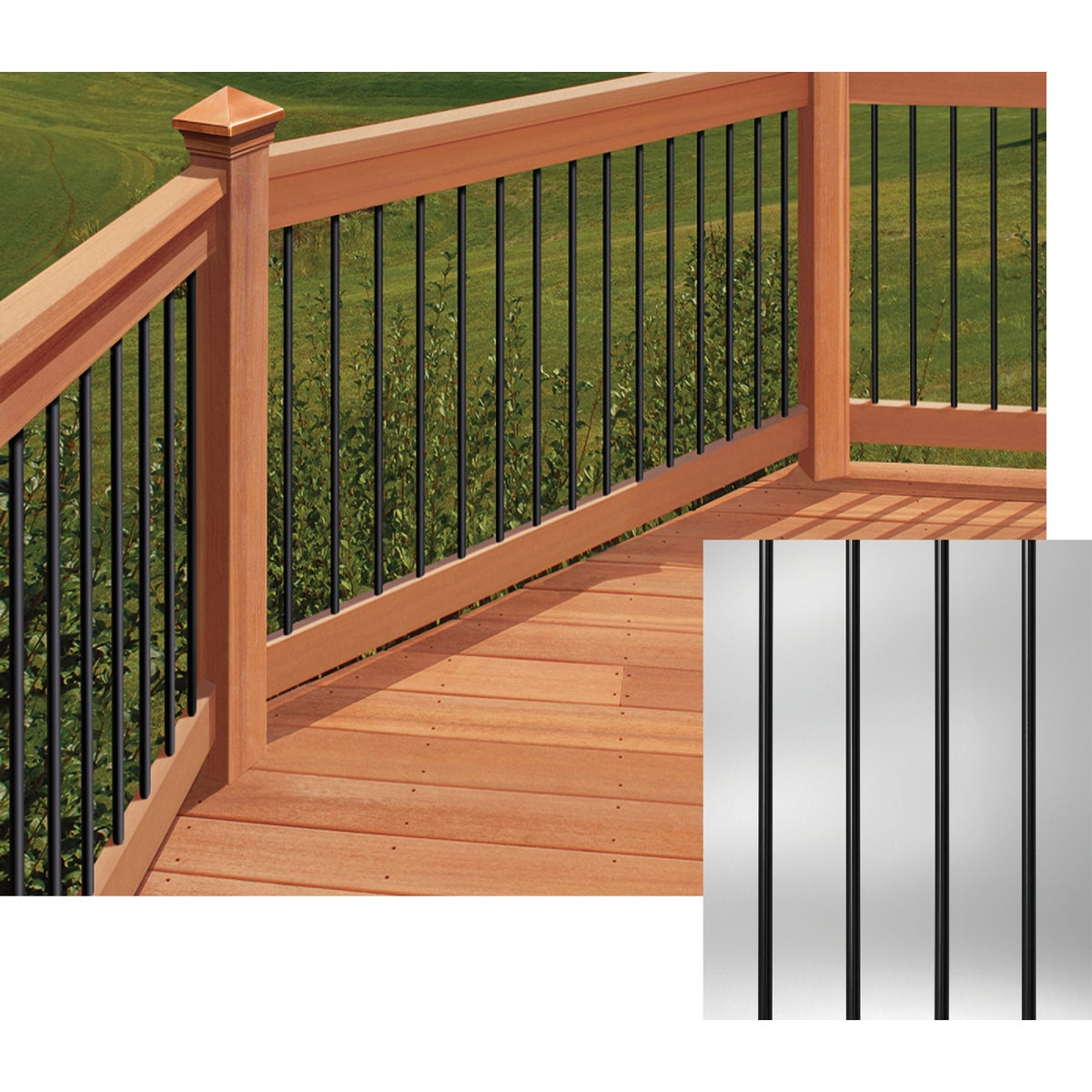 Deckorators 32 In. Black Aluminum Classic Baluster (10-Pack)