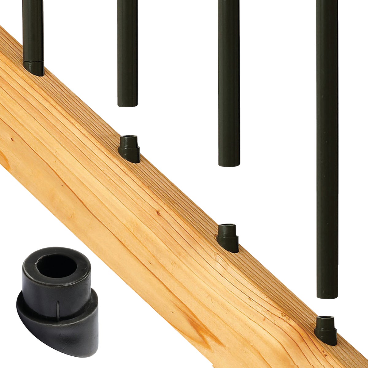 Deckorators Black Plastic Classic Stair Baluster Connector (20-Pack)