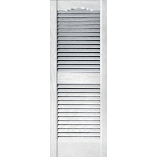 Builders Edge 15 In. x 39 In. Vinyl Louvered Shutter, (2-Pack)