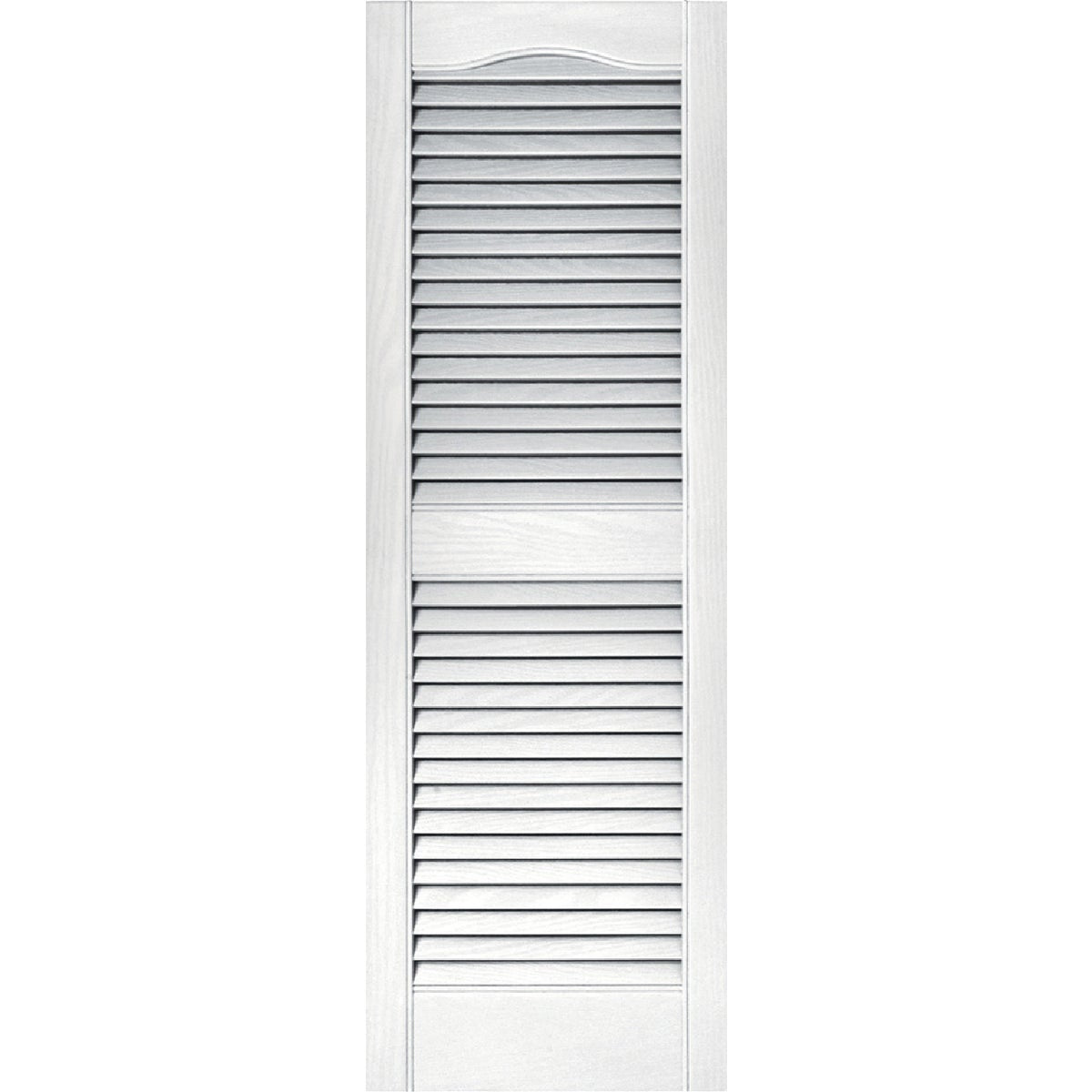 Builders Edge 15 In. x 43 In. Vinyl Louvered Shutter, (2-Pack)