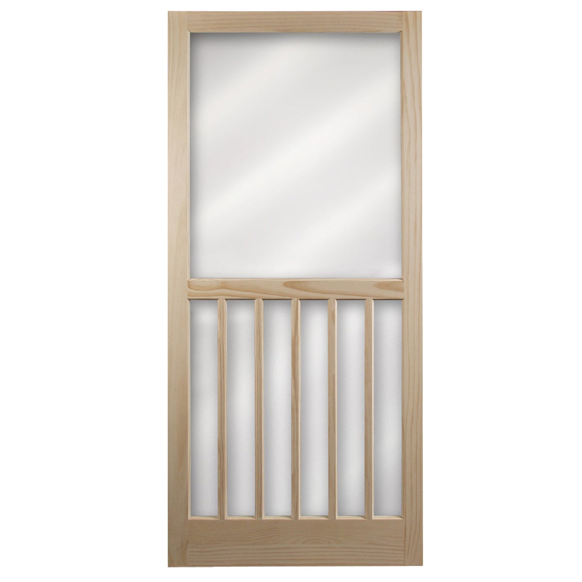 Snavely Kimberly Bay 32 In. W x 80 In. H x 1-1/8 In. Thick Stainable Natural 5-Bar Wood Screen Door