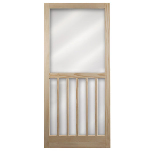 Snavely Kimberly Bay 36 In. W x 80 In. H x 1 In. Thick Natural Pine Wood 5-Bar Screen Door