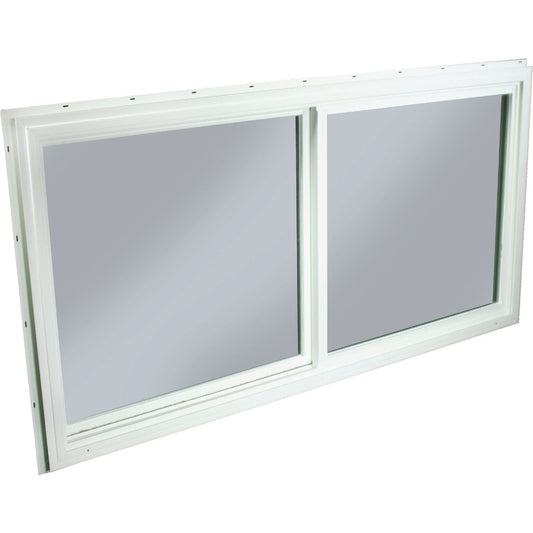 Northview 47-1/2 In. W. x 23-1/2 In. H. White PVC Single Glazed Utility Sliding Window