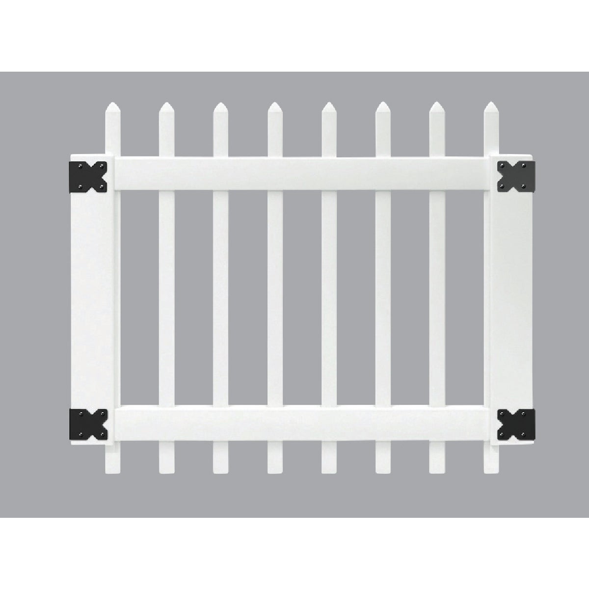 Outdoor Essentials 41-1/2 In. W. x 3 Ft. H. Spaced White Vinyl Picket Gate