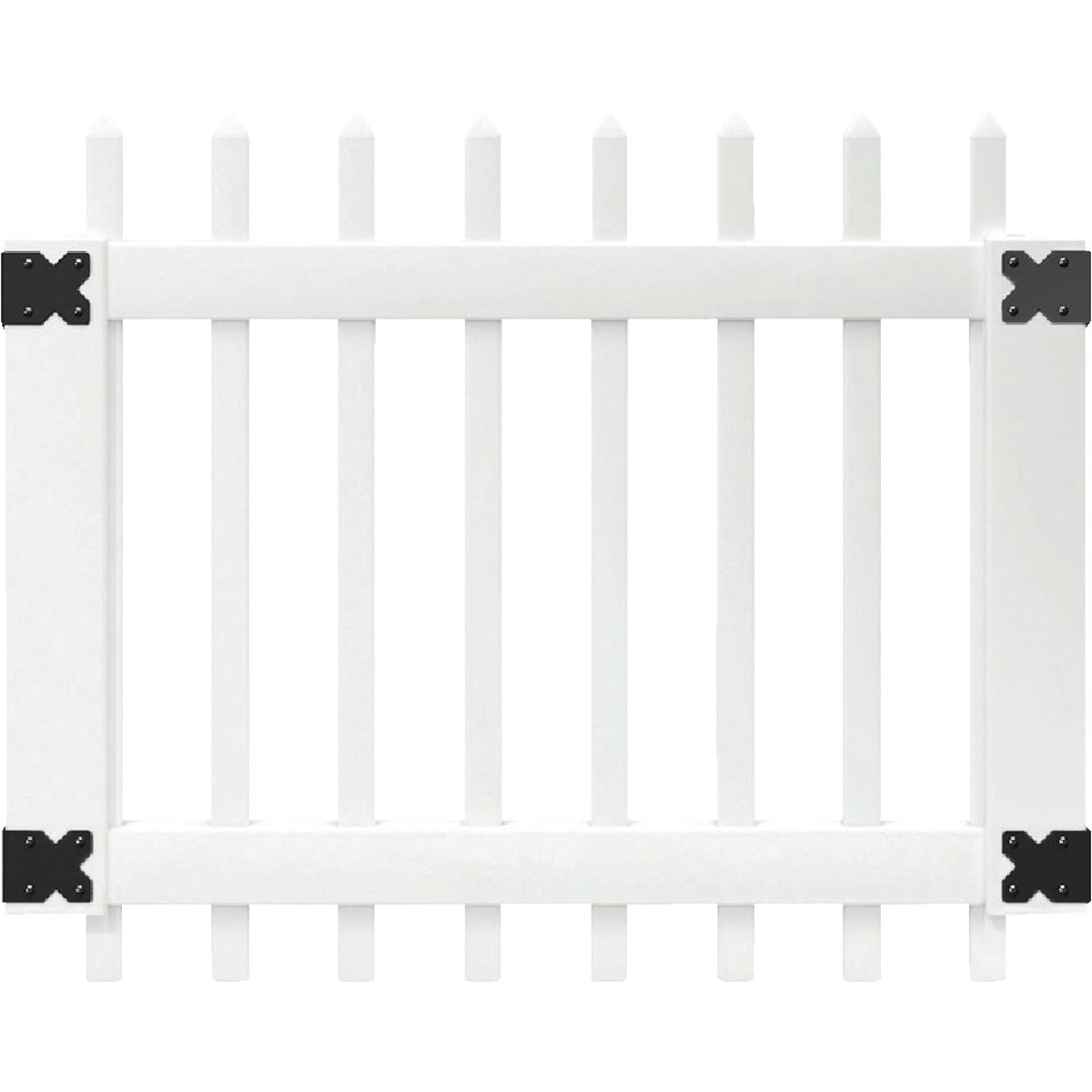 Outdoor Essentials 41-1/2 In. W. x 3 Ft. H. Spaced White Vinyl Picket Gate