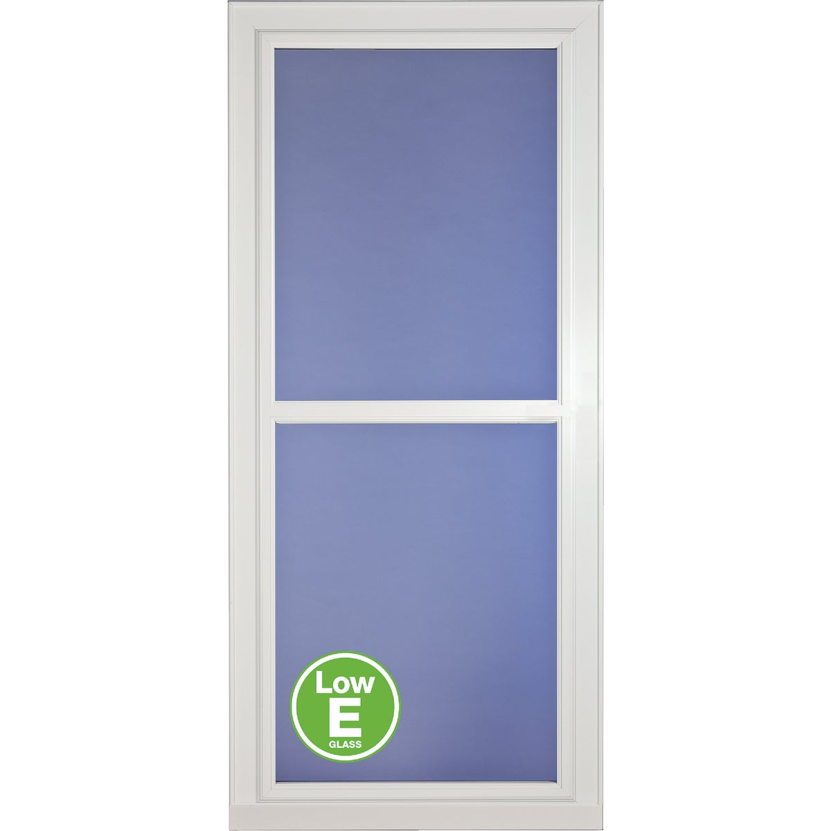 Larson Easy Vent 146 Series 36 In. W x 81 In. H x 1-7/8 In. Thick White Full View Aluminum Storm Door