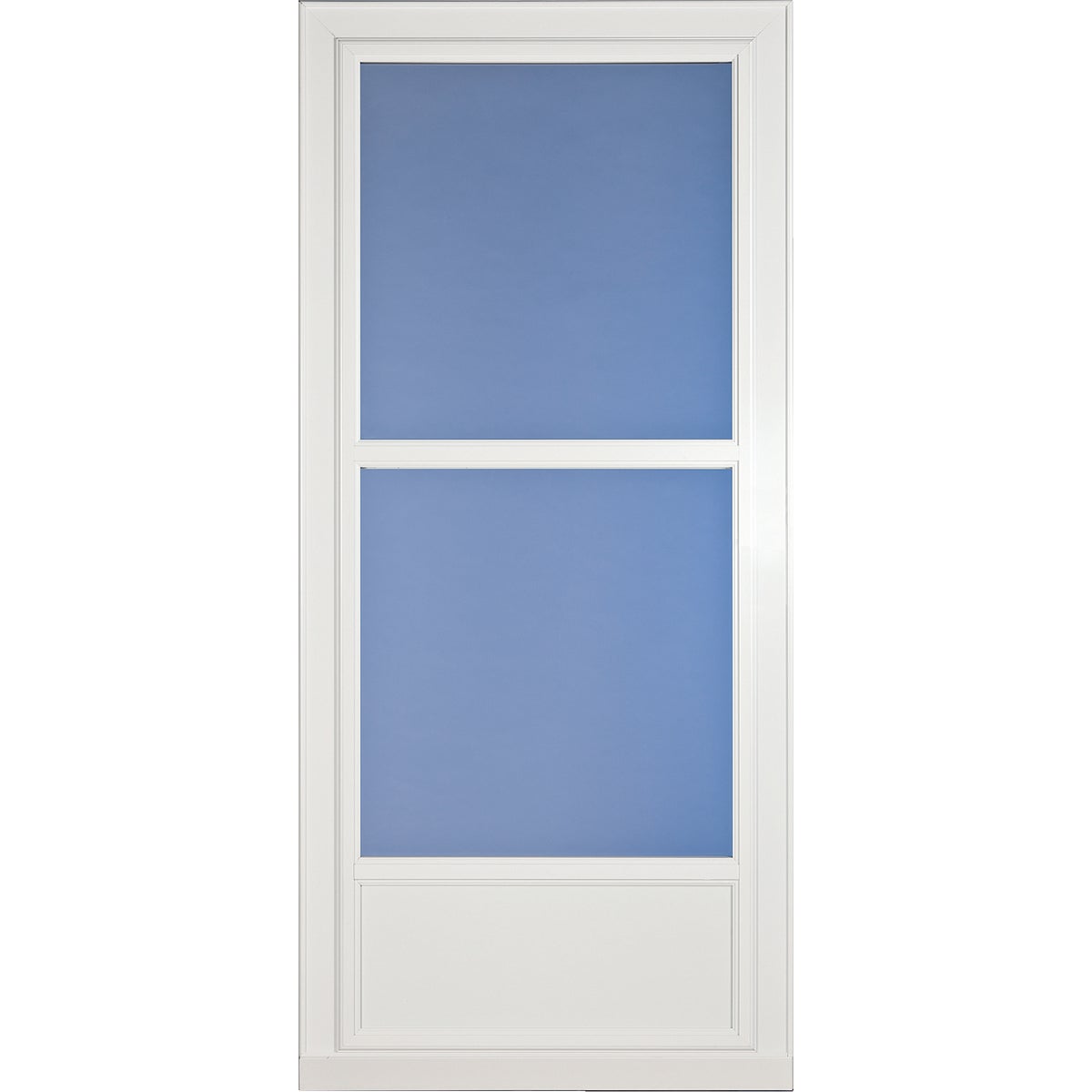 Larson Easy Vent 146 Series 36 In. W x 81 In. H x 1-7/8 In. Thick White Mid View Aluminum Storm Door