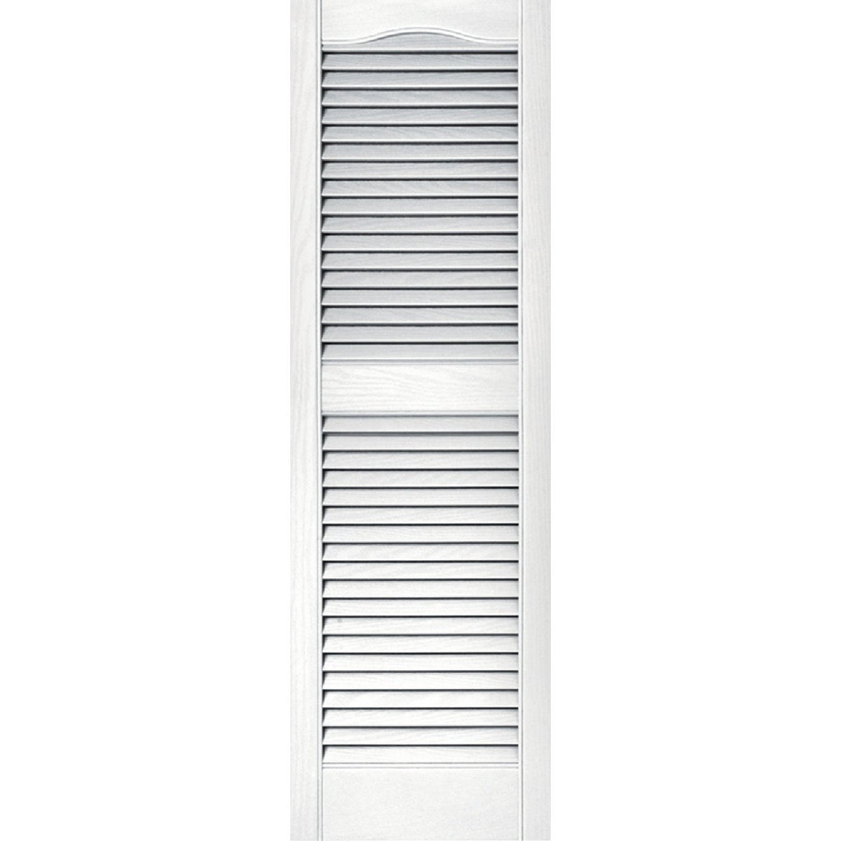 Builders Edge 15 In. x 48 In. Vinyl Louvered Shutter, (2-Pack)