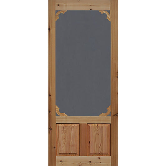 Snavely Kimberly Bay 36 In. W x 80 In. H x 1-3/8 In. Thick Natural Cedar Wood Woodland Screen Door