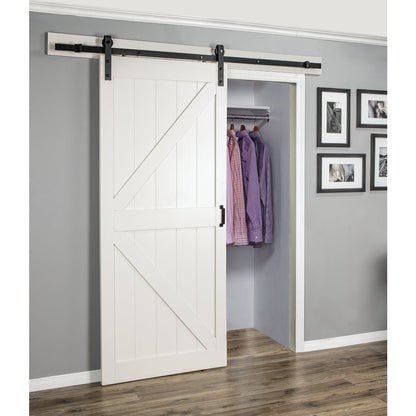 Erias Home Designs 36 In. x 84 In. x 1-3/8 In. K-Style Stone Barn Door Kit