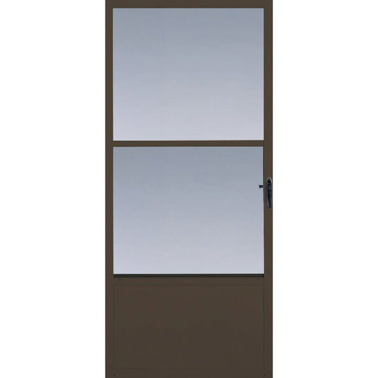 Larson Comfort-Bilt 36 In. W x 81 In. H x 1 In. Thick Brown Self-Storing Aluminum Storm Door