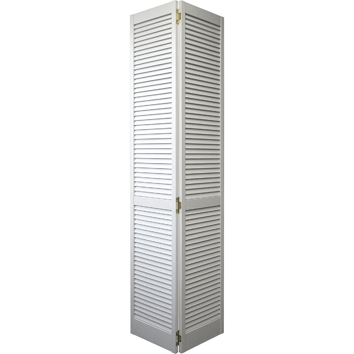 Jeld Wen 36 In. W. x 80 In. H. Pine Louver/Louver Primed White Bifold Door