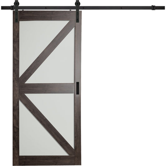 Erias Home Designs Dunmore 36 In. x 84 In. x 1-3/8 In. K-Style Barn Door Kit