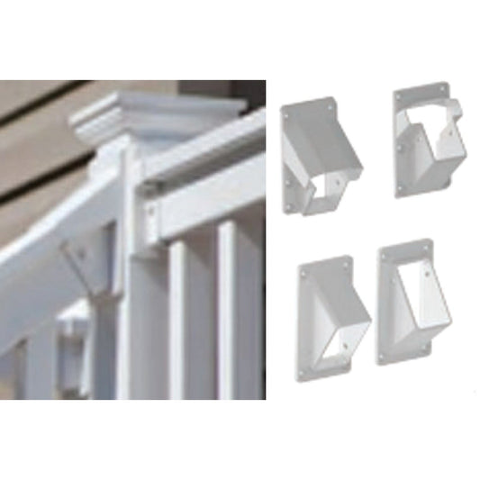 RDI Finyl Line White Vinyl Stair Rail Bracket (2-Pack)