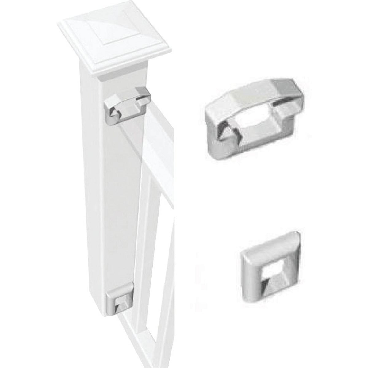 RDI Original White Vinyl Level Rail Bracket (2-Pack)