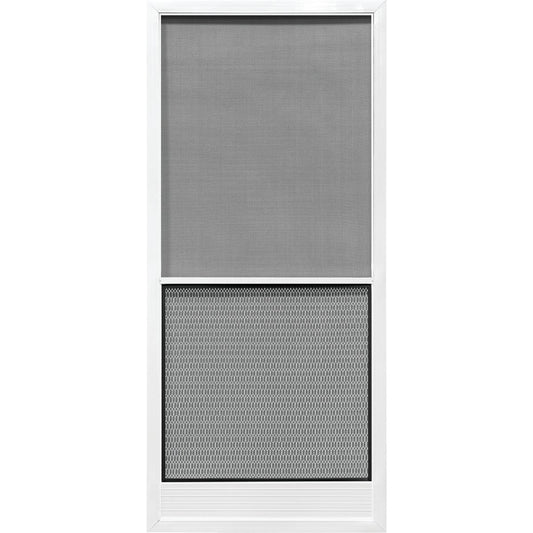 Precision Screen Capri 32 In. W x 80 In. H x 7/8 In. Thick White Steel Screen Door