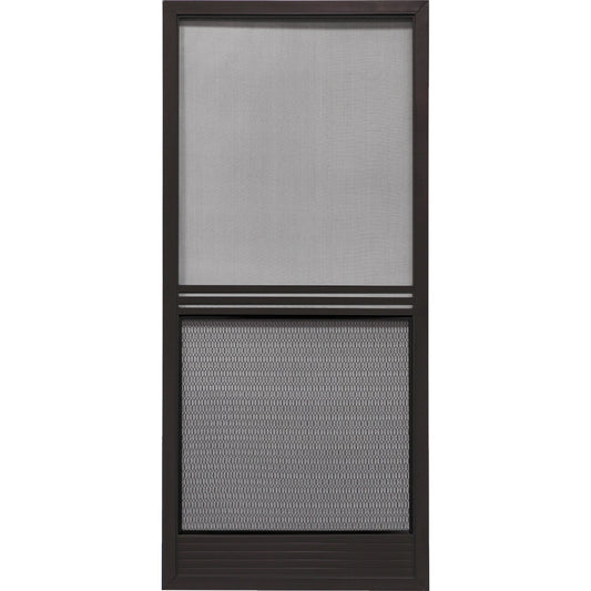 Precision Screen Provencial 36 In. W x 80 In. H x 7/8 In. Thick Bronze Steel Screen Door