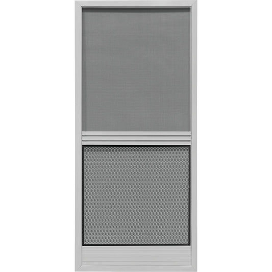 Precision Screen Provencial 36 In. W x 80 In. H x 7/8 In. Thick Gray Steel Screen Door