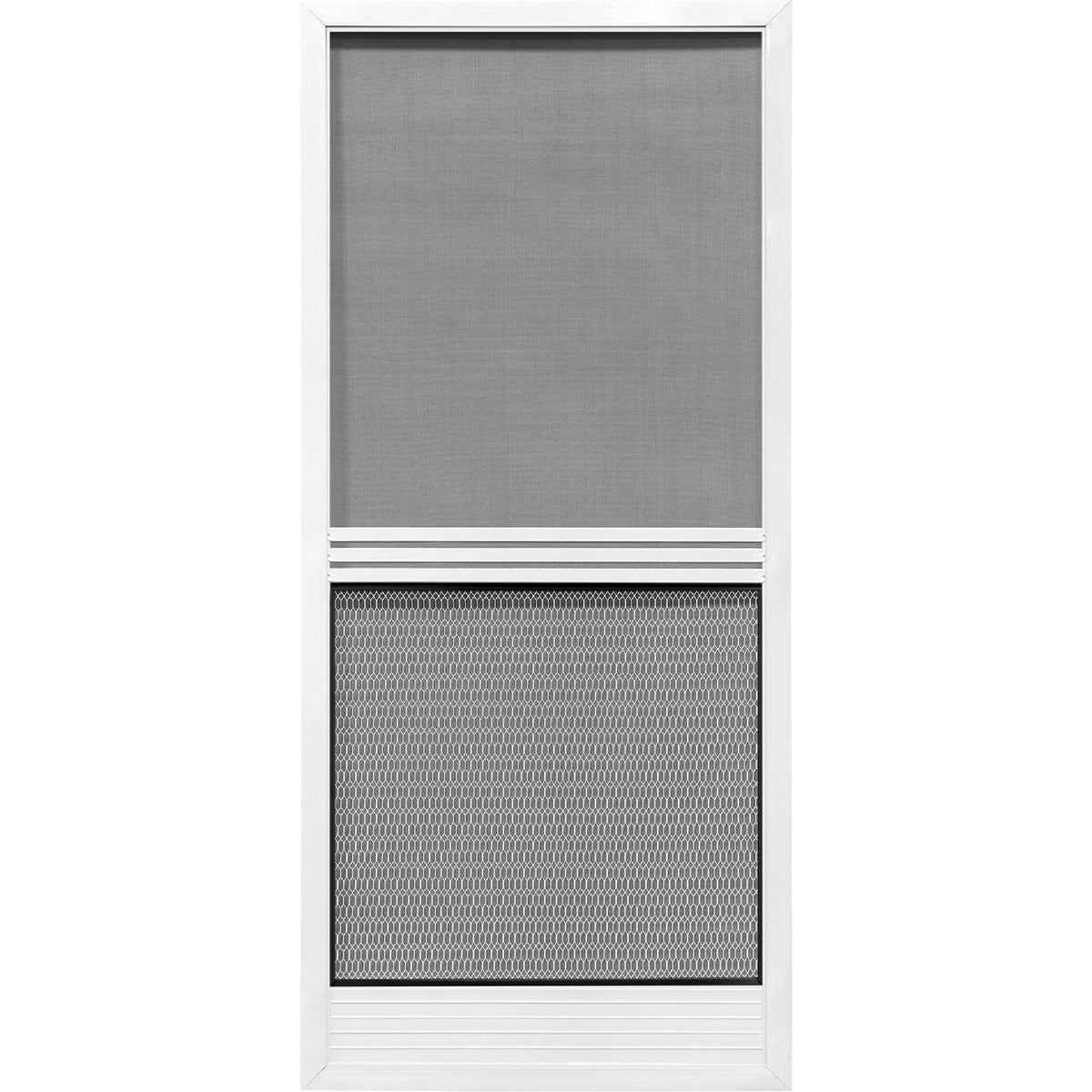 Precision Screen Provencial 36 In. W x 80 In. H x 7/8 In. Thick White Steel Screen Door