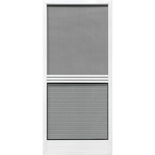 Precision Screen Provencial 36 In. W x 80 In. H x 7/8 In. Thick White Steel Screen Door