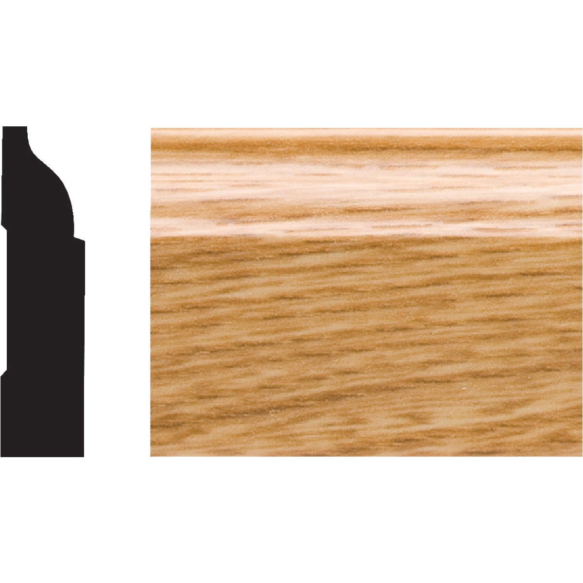 Royal 3/8 In. W. x 1-1/4 In. H. x 7 Ft. L. Imperial Oak PVC Interior Colonial Stop Molding