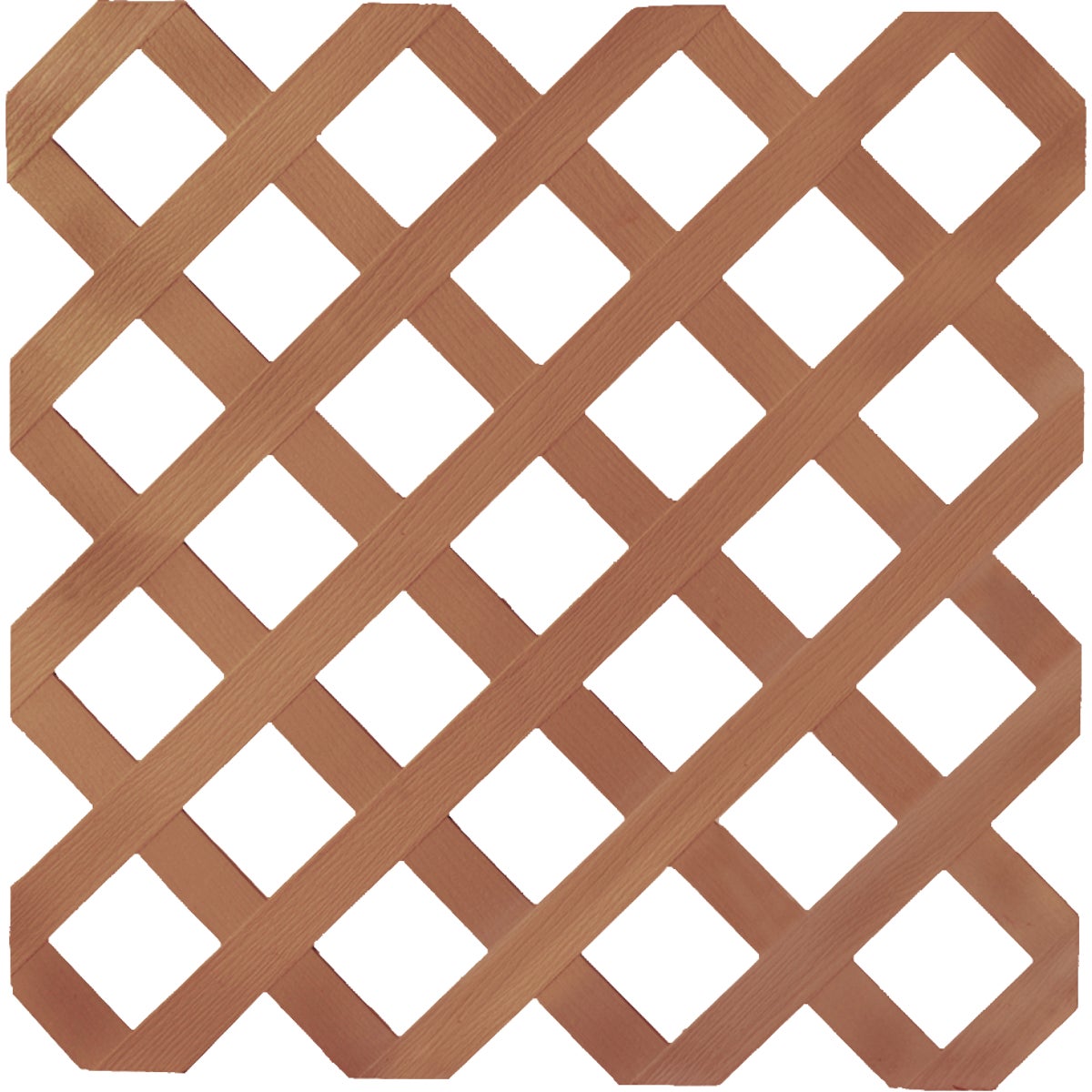 Dimensions 4 Ft. W x 8 Ft. L x 1/8 In. Thick Redwood Vinyl Lattice Panel