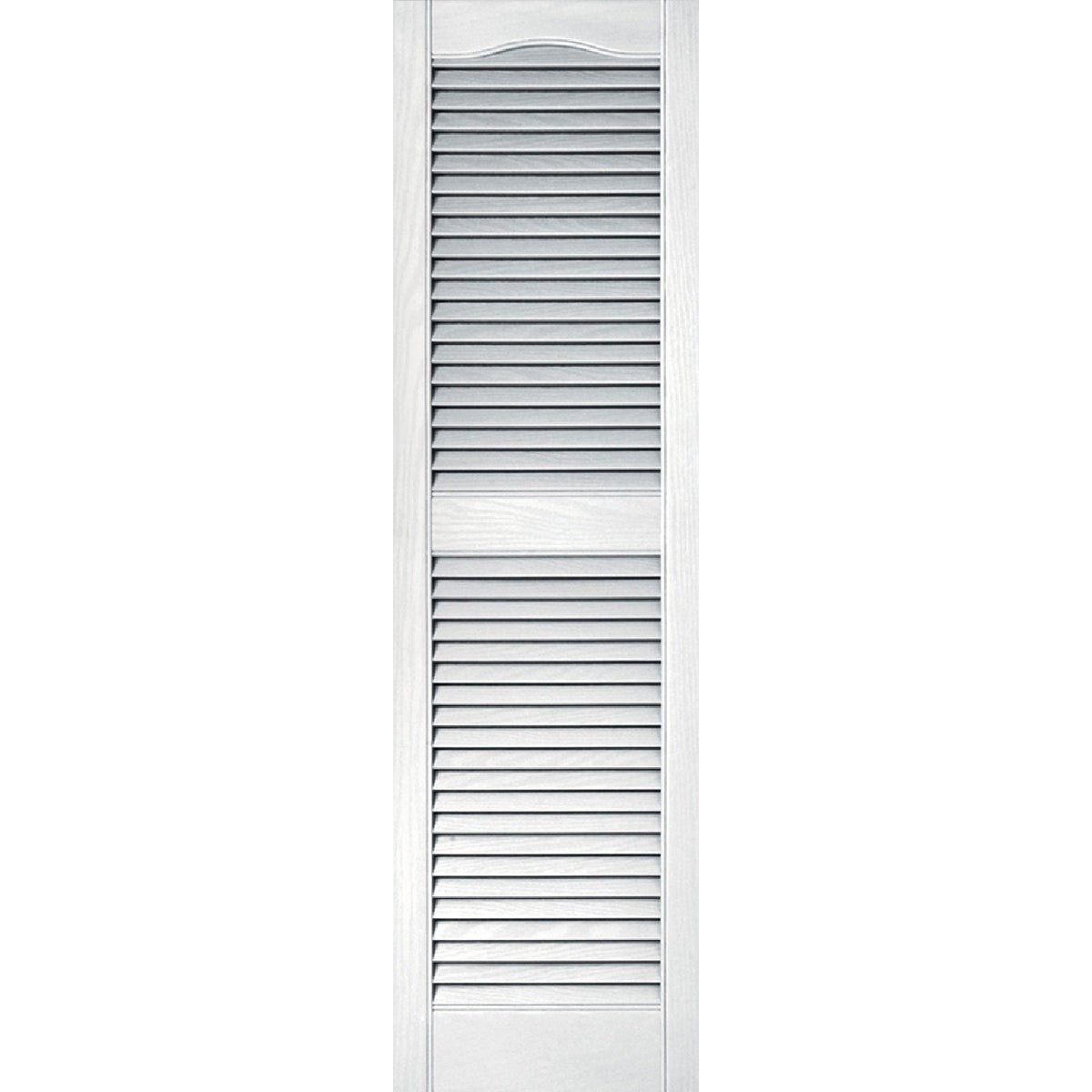 Builders Edge 15 In. x 52 In. Vinyl Louvered Shutter, (2-Pack)