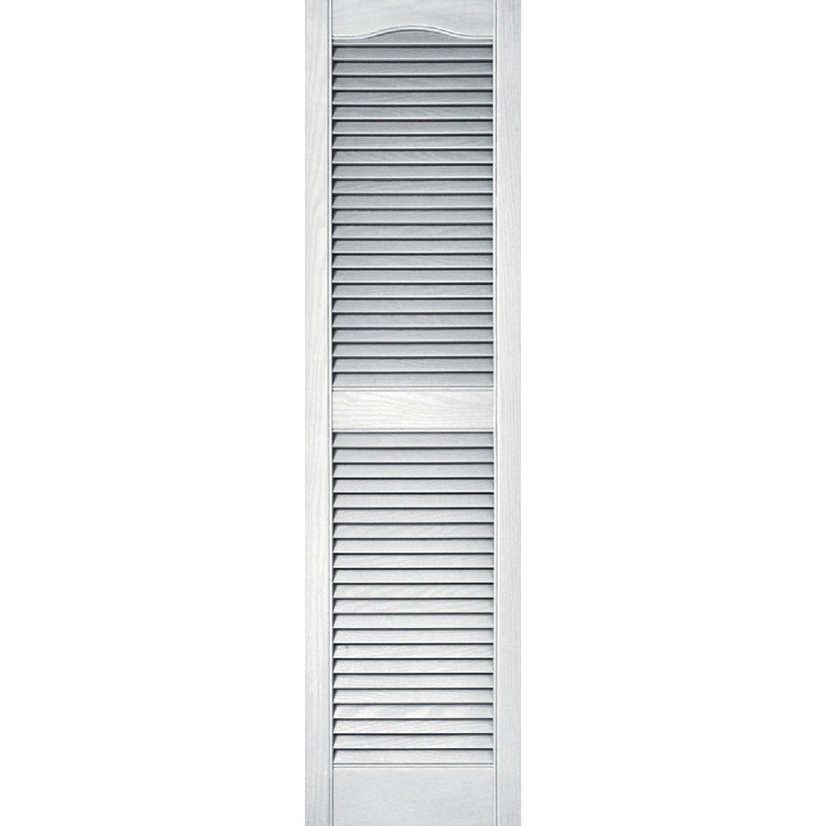 Builders Edge 15 In. x 55 In. Vinyl Louvered Shutter, (2-Pack)