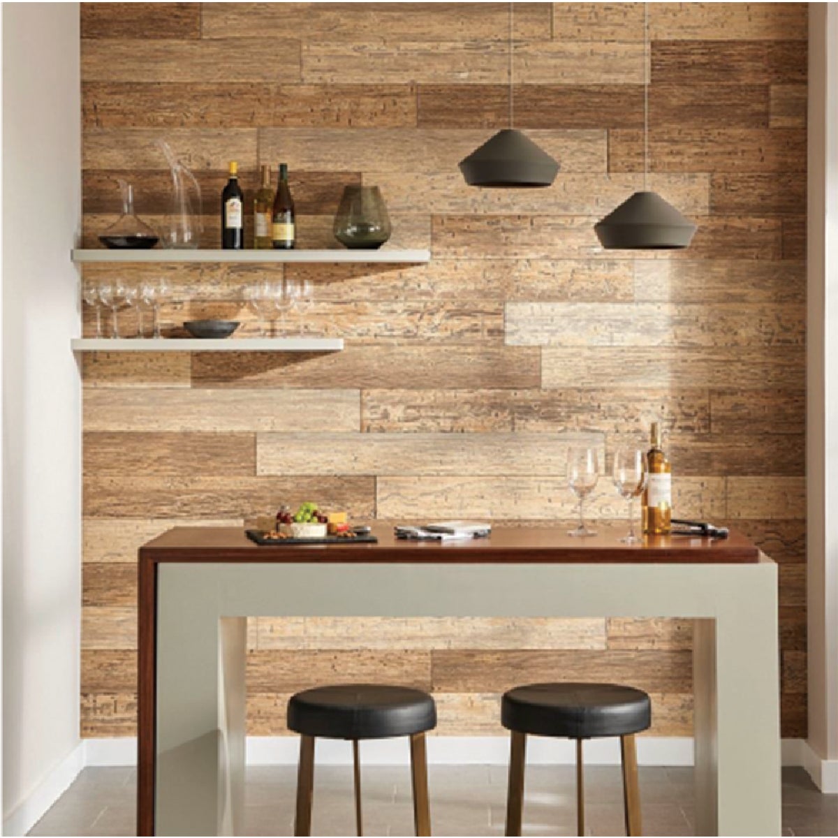 DPI 6 In. W. x 48 In. L. x 1/4 In. Thick Espresso Rustic Wall Plank (12-Pack)