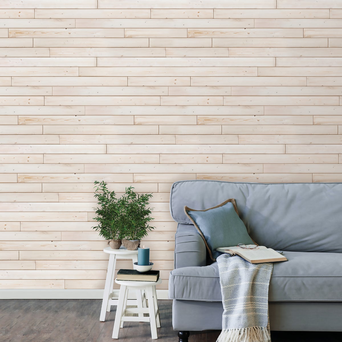 Global Product Sourcing 3-1/2 In. W. x 1/4 In. Thick Solid Wood White Reclaimed Wood Wall Plank