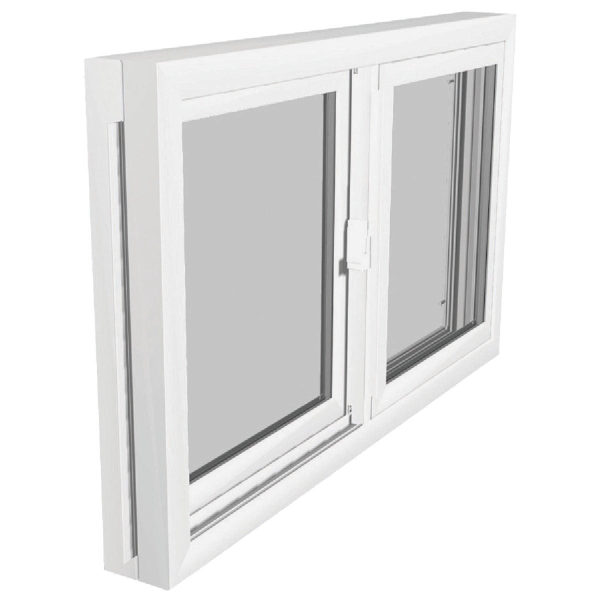 Northview Aspen Glider 32 In. W. x 15-1/4 In. H. White PVC Basement Window